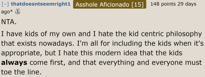 Adults need time to themselves too.