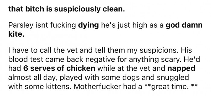 Parsley is apparently a big fan of butter.