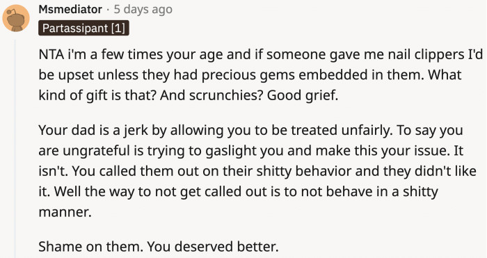 OP was right calling them out or else they would always think that they aren’t doing anything wrong