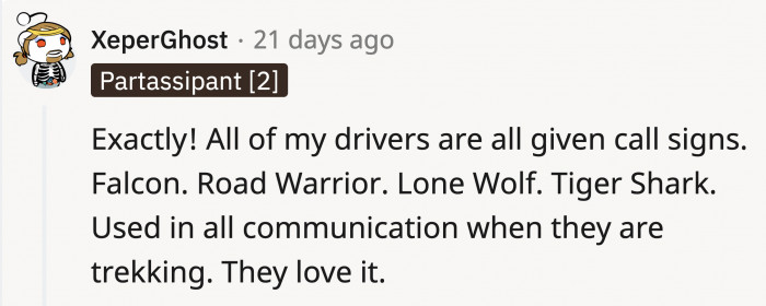 It shows that the team members know each other well enough to recognize one another through a name that stems from a collectively recognized story
