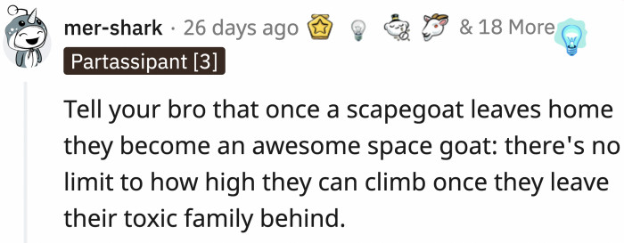 Love, love the term space goat!