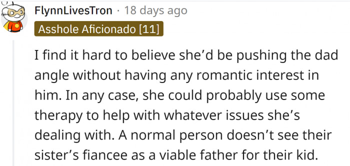 But Redditors believe OP is fooling herself