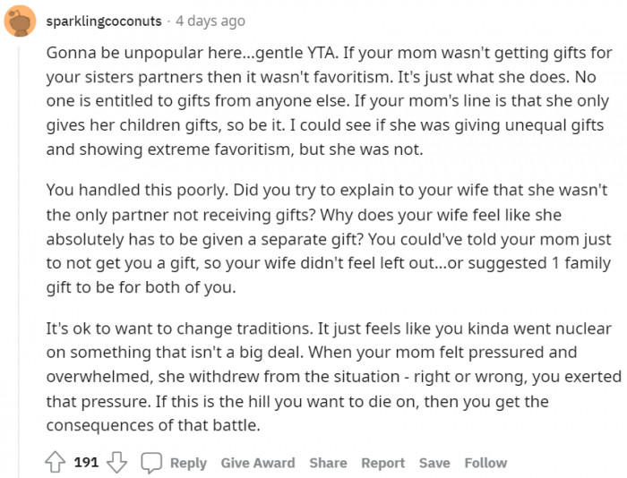 Others think OP handled this poorly...