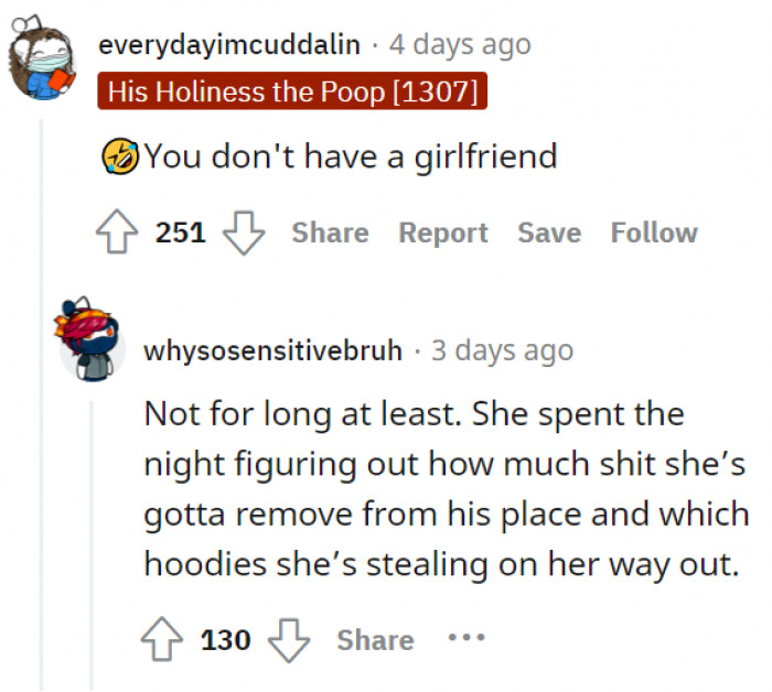 Let's just hope she had the guts to break it off with this guy!