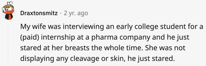 This is harassment before even being involved in the workplace