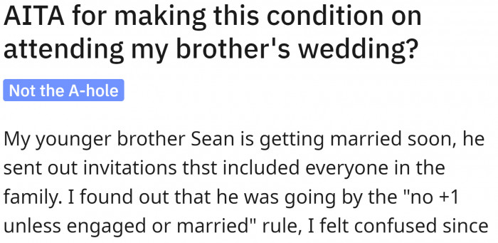 You did the right thing by standing by your girlfriend's side and asking your brother to reconsider the rule.