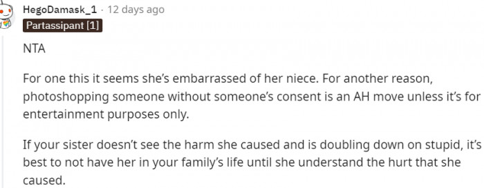 Cut her off until she understands what she has done