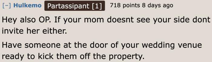 Perhaps she needs bouncers for these unruly men.