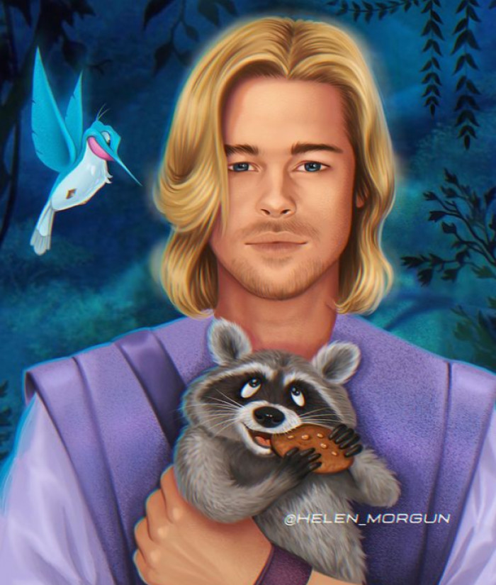 35. Brad Pitt as Captain John Smith from Pocahontas