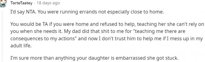 It's not your fault because you weren't close to home