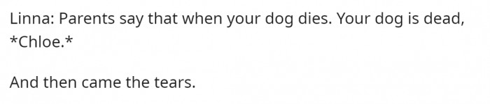 Linna had no mercy. And then came the tears