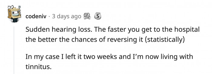 It's better not to ignore it; otherwise, you might not hear the doctor's orders