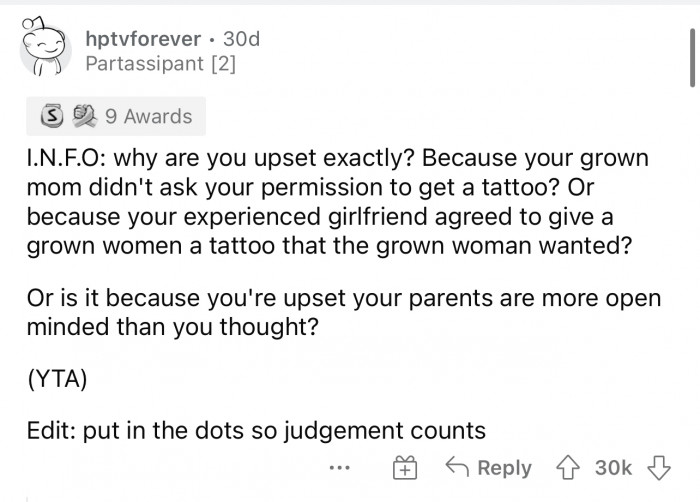 I think we all need clarification on what exactly his issue is.