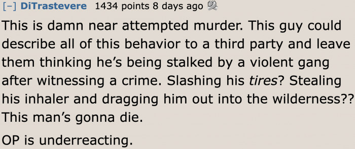 This redditor believes that the men deserve more than just being uninvited.