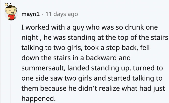 But was he okay after this? Did he even feel it?