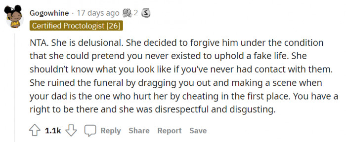 It was his father's mistake; he does not have to pay for it