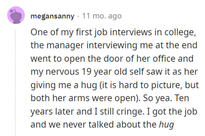 You just act like it never happened for the sake of working together in the same place