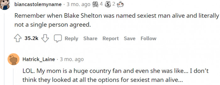 2. And Blake Shelton makes a grand entrance