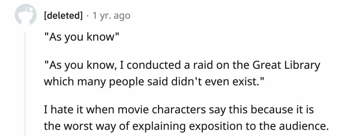 They could've gotten straight to the point