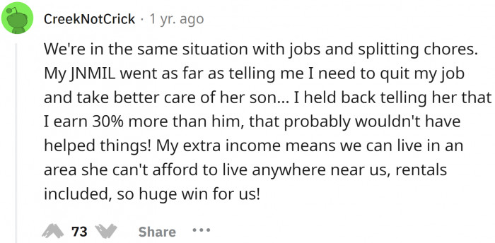 It is great that women are standing on their own feet and earning as much as the men in the family.