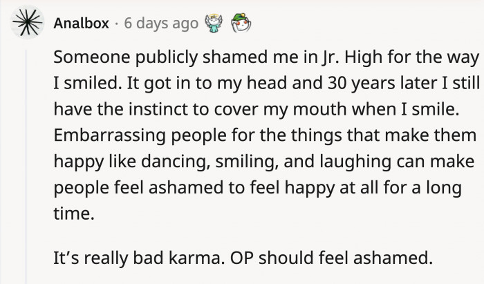 Redditors shared their own stories about being shamed