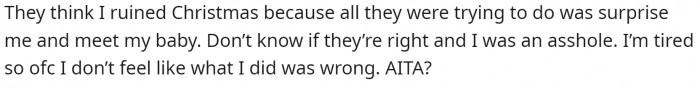 Now his family claims he has ruined their Christmas. Are they right?