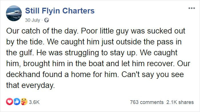 They posted this on their Facebook page.