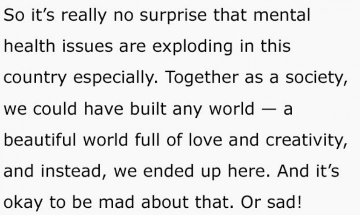 When there is so much stress to be ahead of everyone, then it is natural to develop mental health problems.