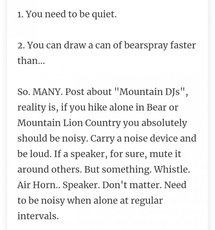 #20 You have to be noisy when alone at regular intervals.