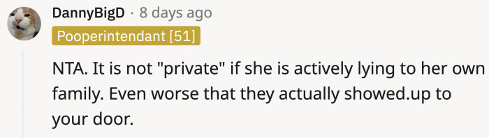 If OP’s ex fed them so many lies that they became angry enough to show up at his door, then revealing the report might be the only way they would believe him