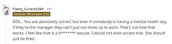 Managers can’t just not show up for work