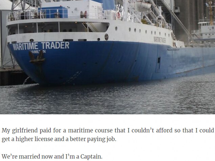 6. We're married now, and I am a captain