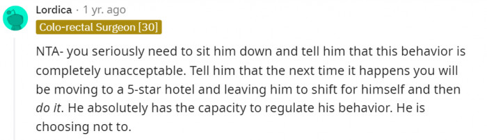 Yes, he can change; only he doesn't want to.