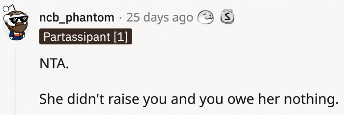 OP was nice enough to invite her; Sarah clearly overstepped.