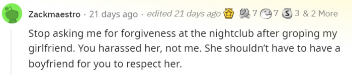 Exactly. Respect everyone's boundaries.