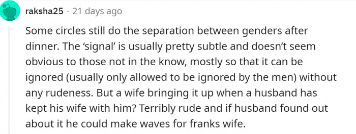 Some circles still do this.