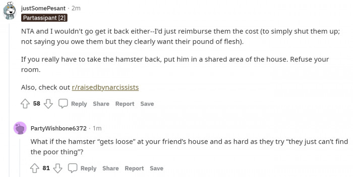 If the hamster is back, then the responsibility should be equally shared by all.