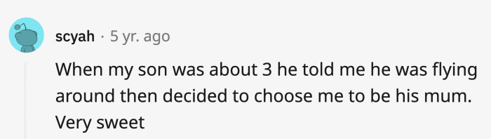 That's very comforting to hear