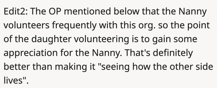 There might be a reason for OP to include it in her conditions