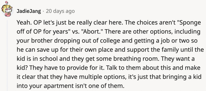 The couple doesn't just have two options