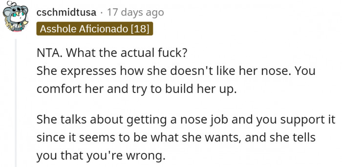 He has indeed supported her to the best of his ability.