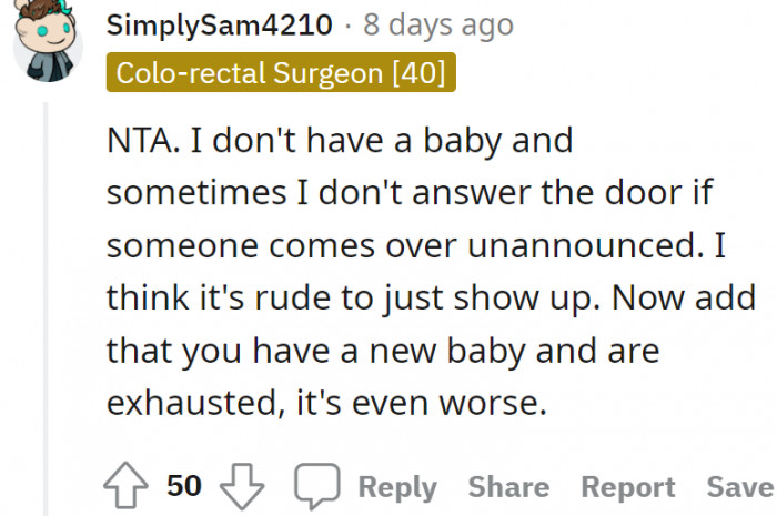 Showing up without notice is just rude.