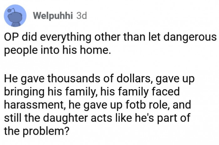 There were many sacrifices made