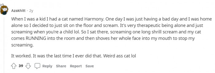 Good to know that cats are just weird creatures and OP's cat isn't the only one who likes to stick their head in their mouth.