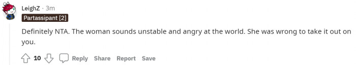 It's definitely wrong to point out a person for their pet carrier.