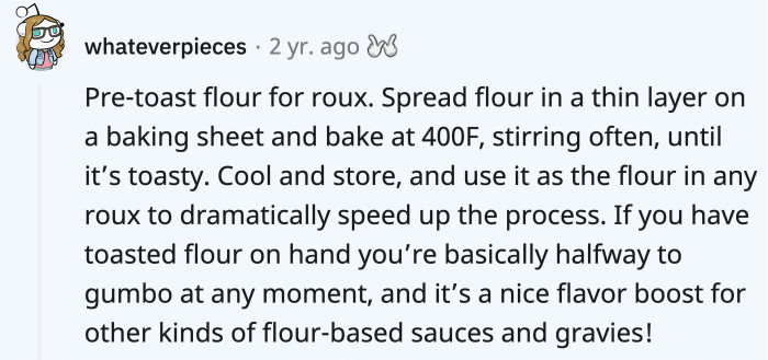 Never thought roux could be included in the fast-food menu