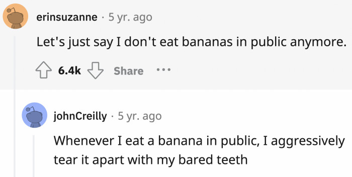 8. Women can't eat bananas (or hot dogs) in public.