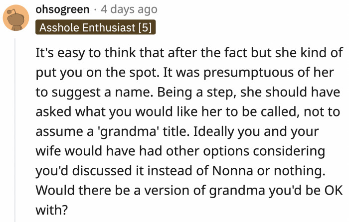 Some people were on OP's side and think it's unfair of Rita to put OP on the spot like that.