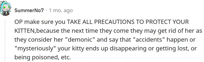 Some of them even advised OP to take some precautions (which was a bit extreme).