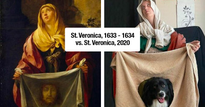 Australian Shepherd Dog And Artistic Human Are The Best At Recreating Famous Paintings
